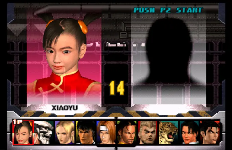 Tekken 3 character select screen